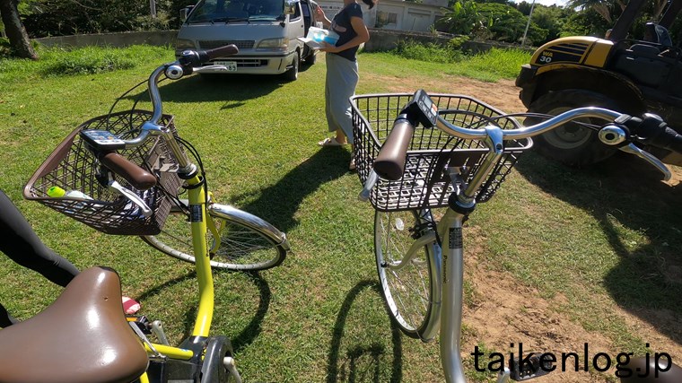 黒島レンタルサイクルでレンタルした電動アシスト付き自転車