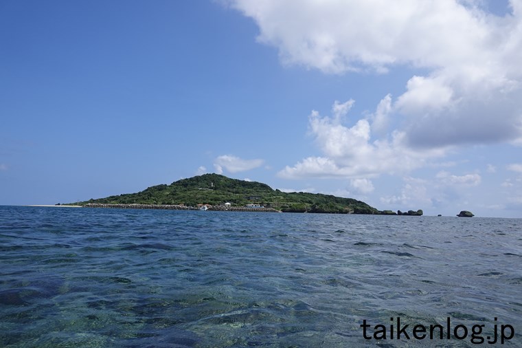 宮古島 大神島のシュノーケリングポイントから見た風景