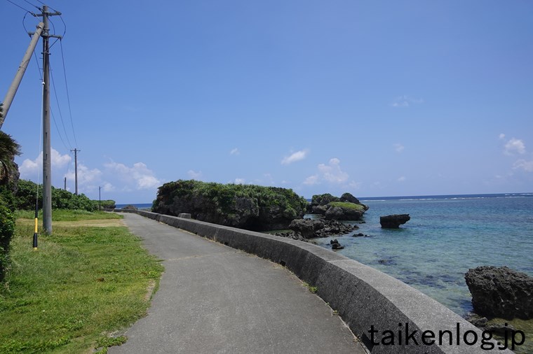 大神島東側の外周道