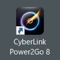 ディスクトップ画面にあるPower2Go 8のショートカット