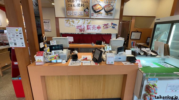 かっぱ寿司のレジカウンター