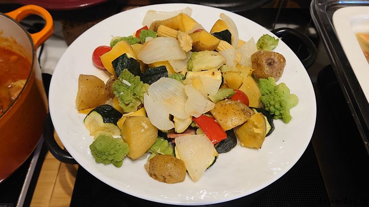 ホテル アクアチッタ ナハ 朝食ビュッフェの温野菜