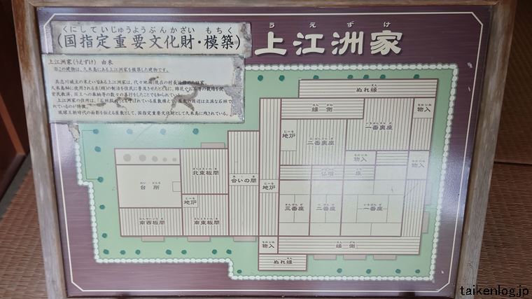 おきなわワールド 琉球王国城下町にある上江洲家の案内板 その2