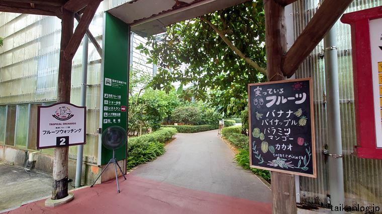 おきなわワールドの熱帯フルーツ園 入口
