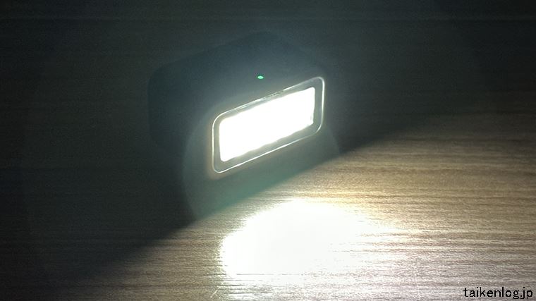 GoPro ライトモジュラーの照度レベル2 (60ルーメン)の明るさ