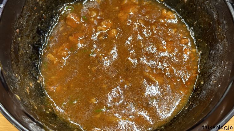 スシローの麻婆麺のスープ