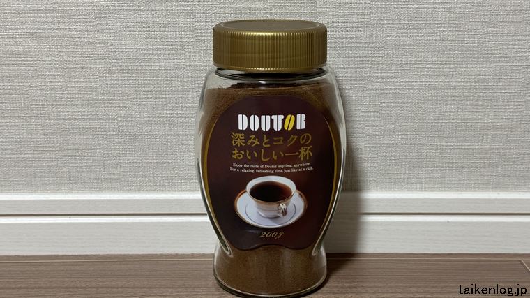 ドトールコーヒー 深みとコクのおいしい一杯 インスタントコーヒー 瓶 200gの外観 表面