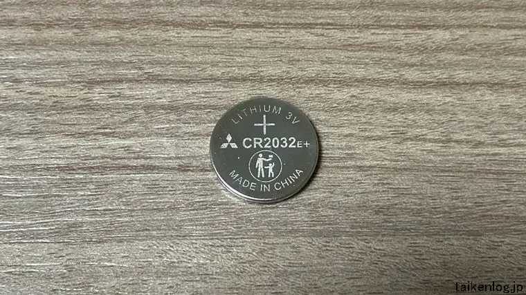 タニタ スティック温度計 TT-583の付属品 コイン型リチウムイオン電池