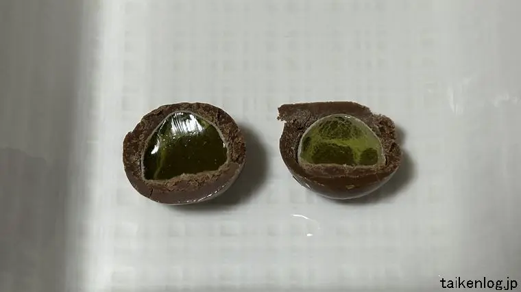 チョコっとグミ シャインマスカット味の断面