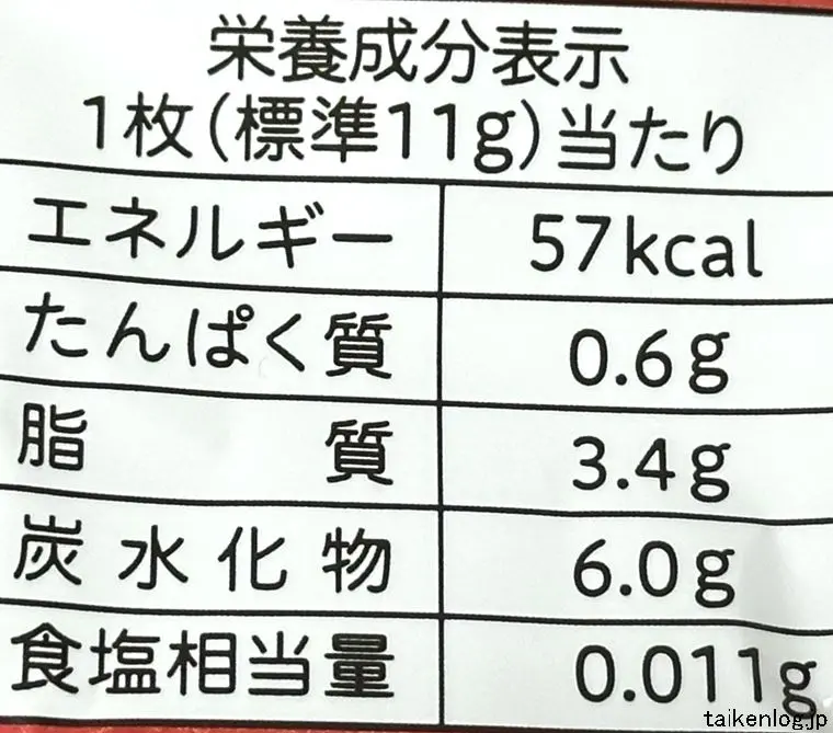 カントリーマアムマイスターズ チョコブラウニーの栄養成分表示