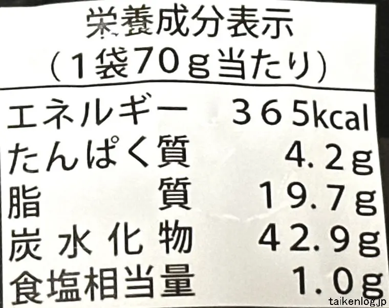 湖池屋 ニッチリッチ 紅ズワイ蟹と烏賊の塩辛 和風アンチョビの栄養成分表示