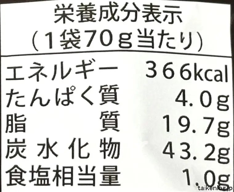 湖池屋 ニッチリッチ トリュフと黒毛和牛 薫り立つフランベの栄養成分表示