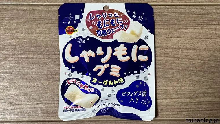 しゃりもにグミ ヨーグルト味のパッケージ表面