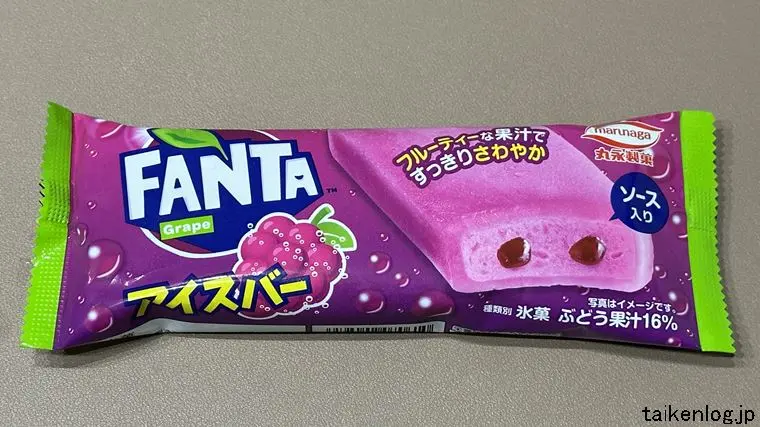 ファンタグレープ アイスバーのパッケージ 正面