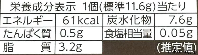 森永製菓 コメダ珈琲店小倉トースト味サンドクッキーの栄養成分表示