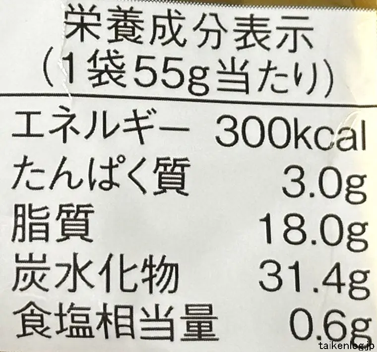 湖池屋 フライドポテト 通の黒胡椒の栄養成分表示