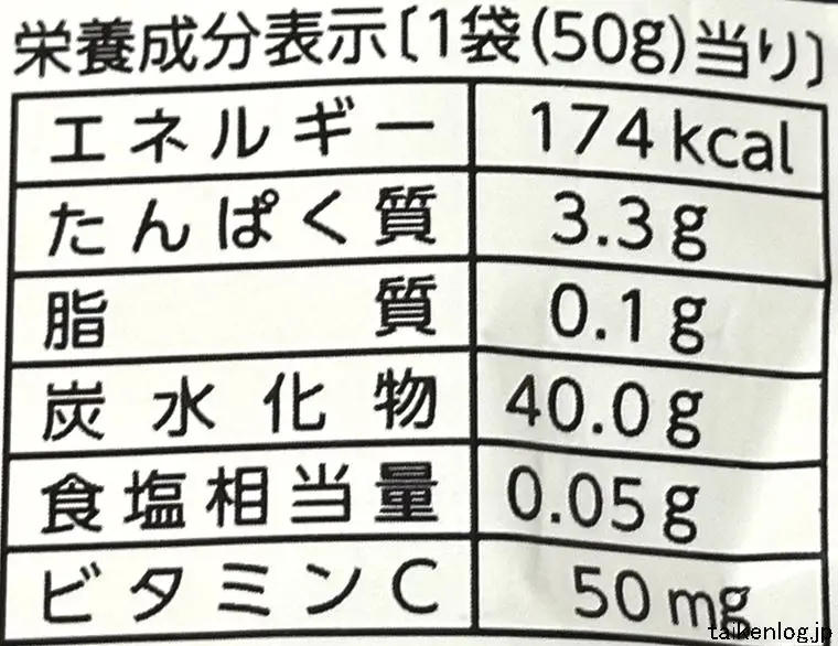 フェットチーネグミ PREMIUM 愛媛県産紅まどんな味の栄養成分表示