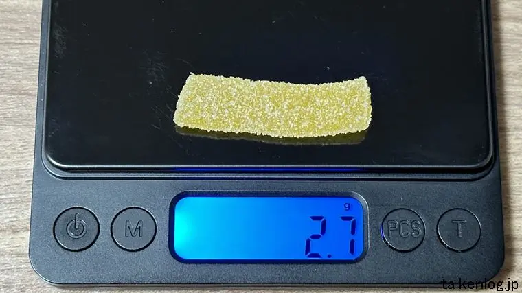 フェットチーネグミ PREMIUM 愛媛県産紅まどんな味 1片の重さ