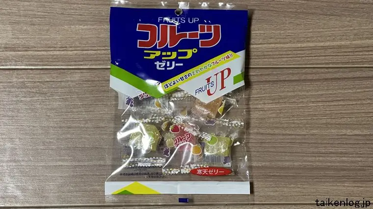 フルーツアップゼリーのパッケージ表面