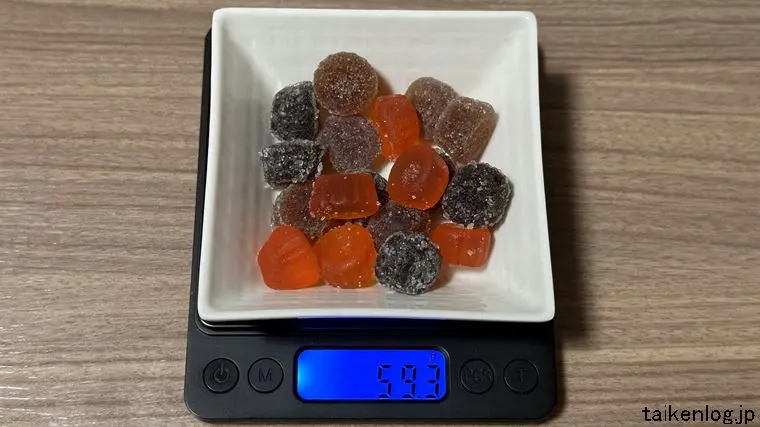 ゴリむち3グミ 全容の重さ