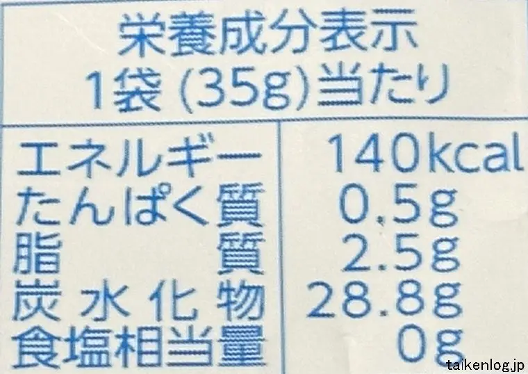 ハイチュウ プレミアム ヨーグルトの栄養成分表示