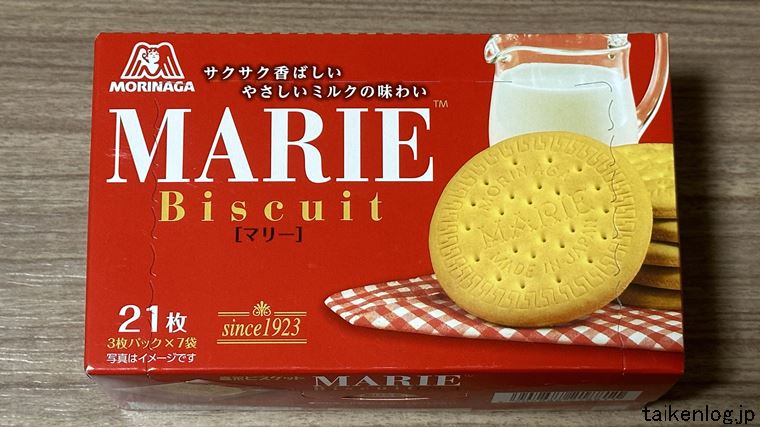 森永製菓 マリービスケットのパッケージ表面