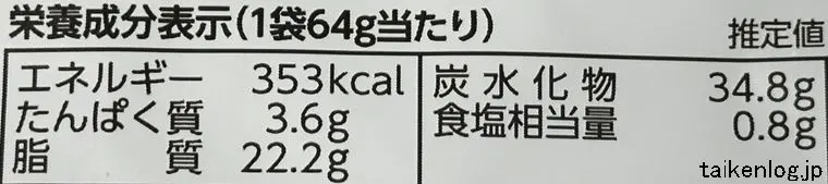 ポテトチップス ドリームタッグ 北海道バターしょうゆ味 ×のり塩パンチの栄養成分表示