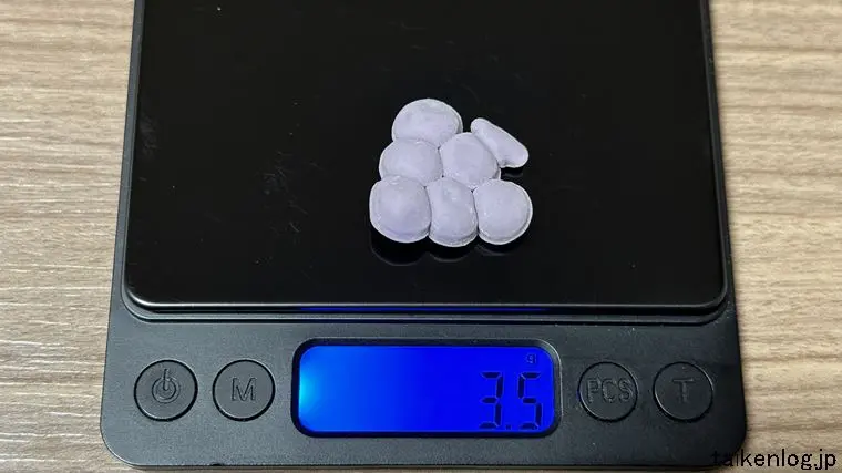 ぷちっとぶどう 完熟ぶどう味 1個の重さ