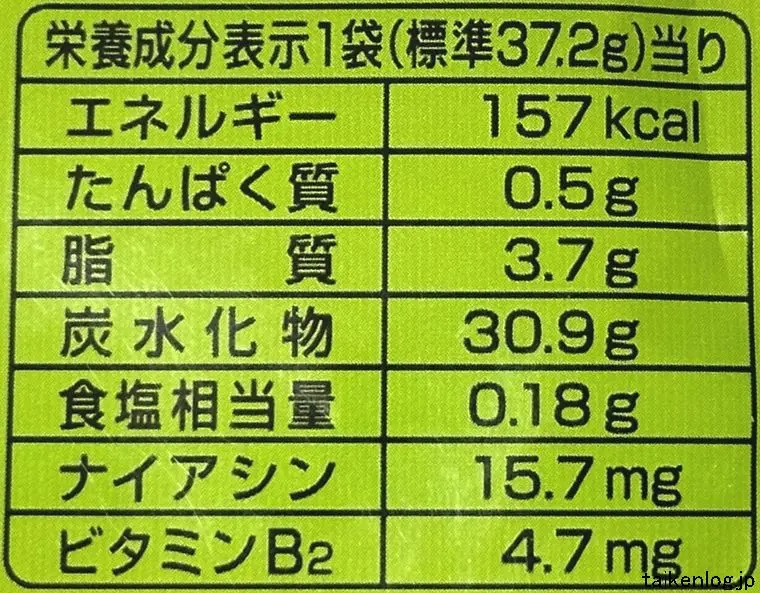 ライフガードプラスソフトキャンディの栄養成分表示