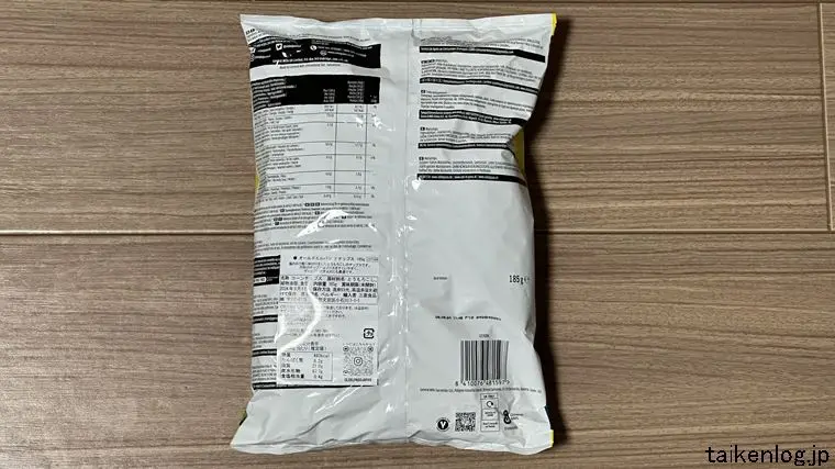 オールドエルパソ ナチップスのパッケージ裏面