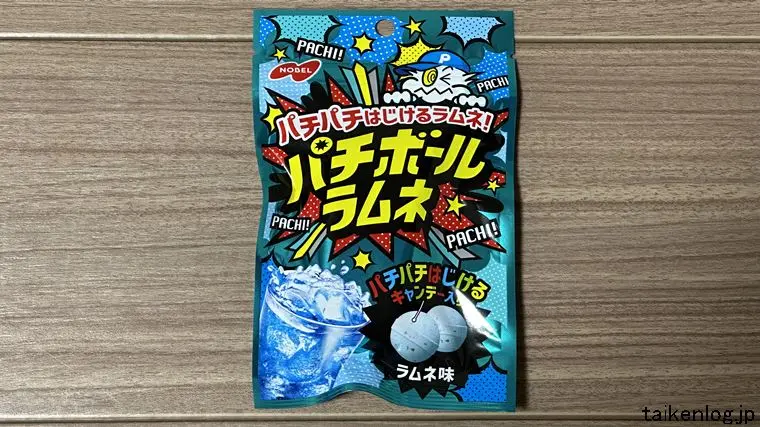 パチボールラムネのパッケージ表面