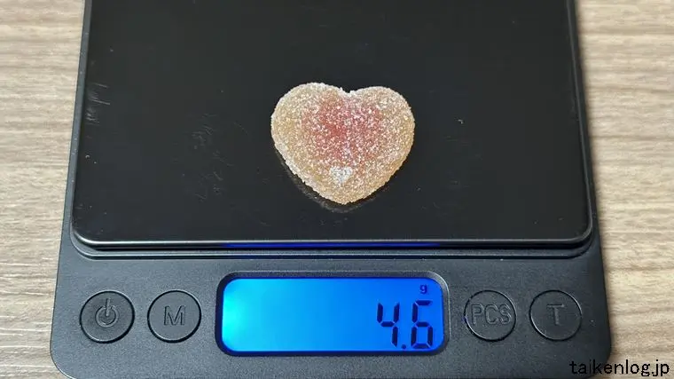 ピュレグミプレミアム ルビーグレープフルーツスパークリング 1個の重さ