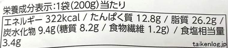 天下一品こってりカレーの栄養成分表示