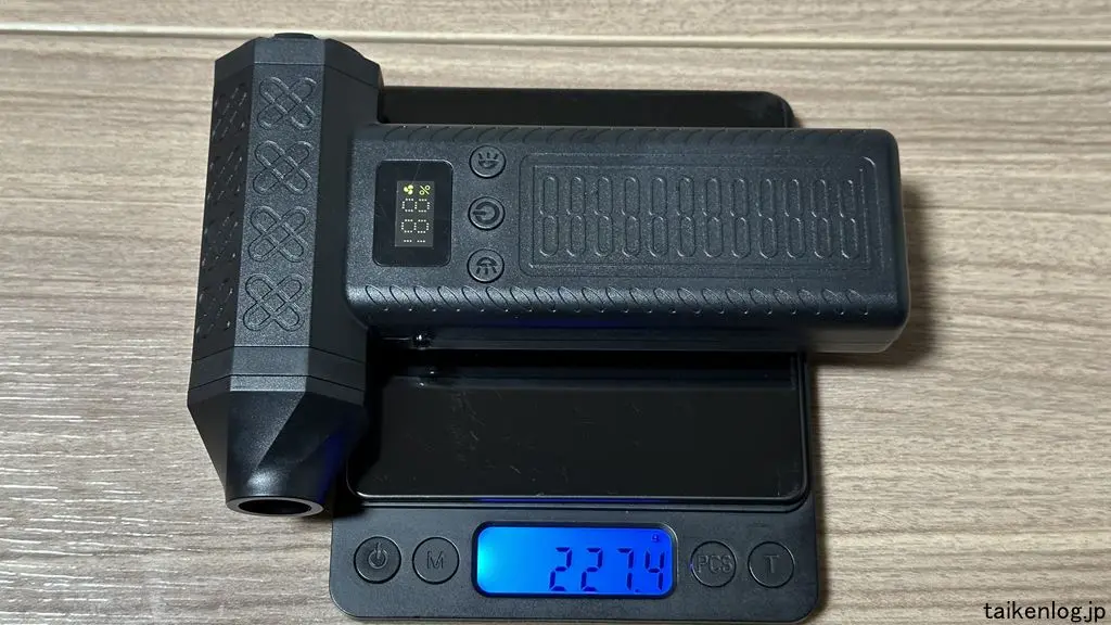 999円 激安 電動エアダスターの重量