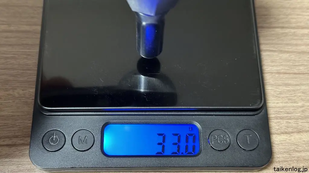 アリエクスプレスで購入した 電動エアダスターの風圧 小ノズル装着時