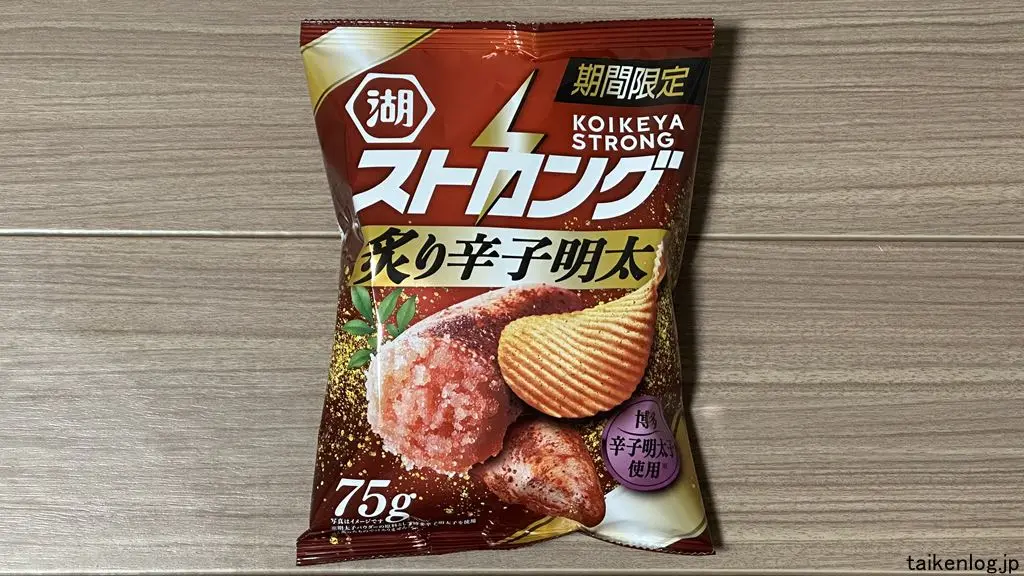 湖池屋 ストロング 炙り辛子明太のパッケージ表面