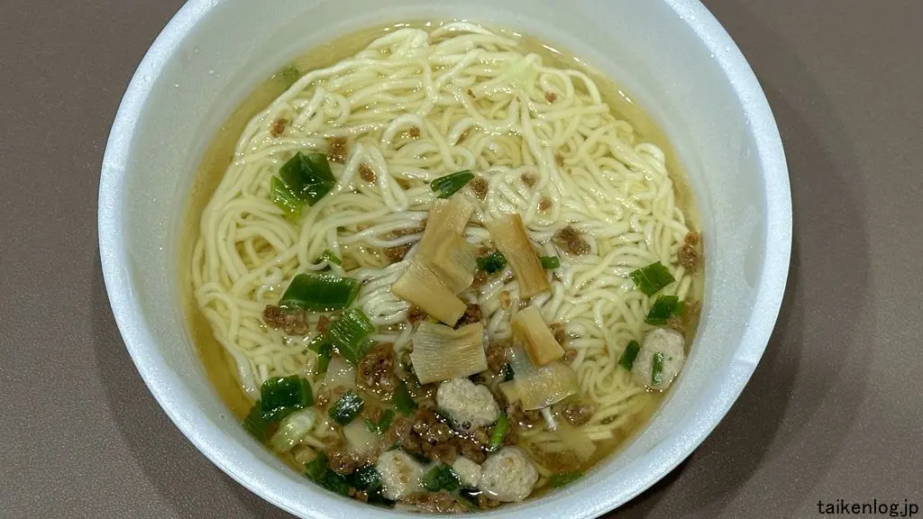 推しの一杯 大喜 純とりそばに熱湯を入れて5分経った状態