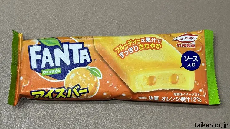 ファンタオレンジ アイスバーのパッケージ 正面