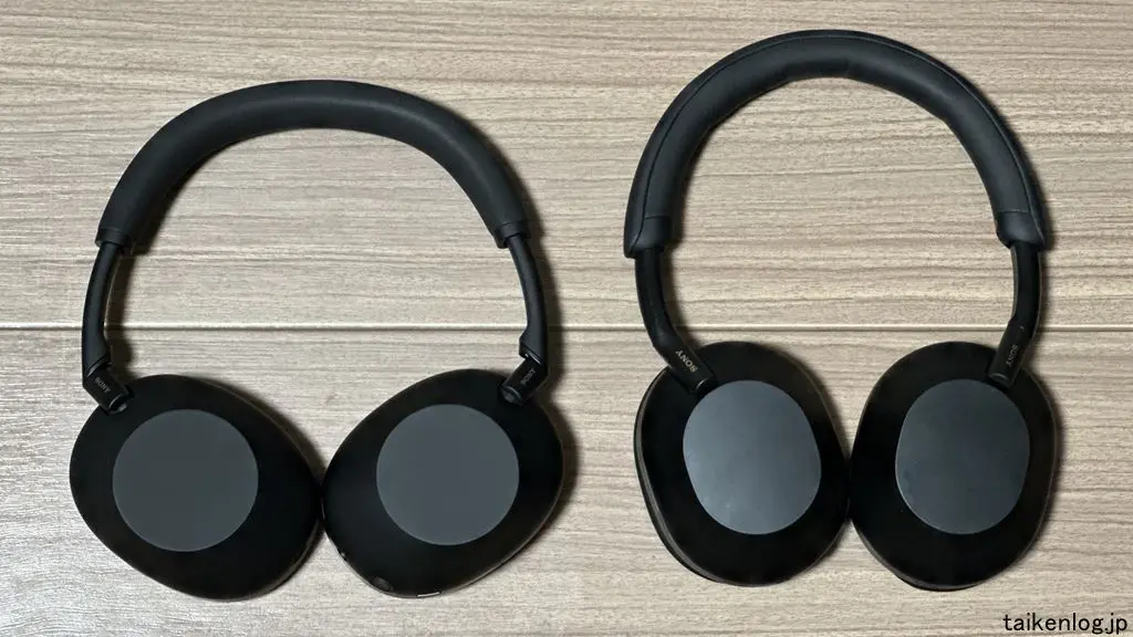 左がWH-1000XM6、右がWH-1000XM5