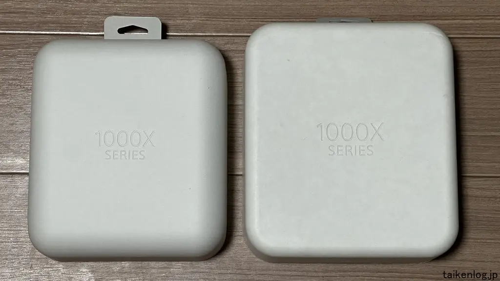 左がWH-1000XM6、右がWH-1000XM5のパッケージ