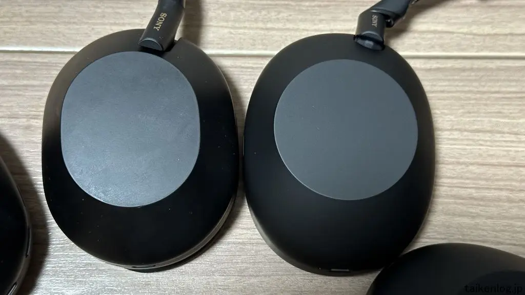イヤーカップの形状 左がWH-1000XM5、右がWH-1000XM6